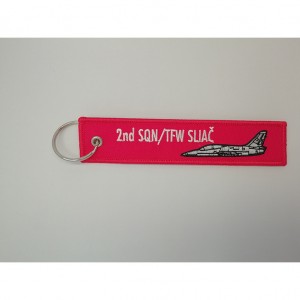 custom made 2nd-sqn-tfw-sliac embroidery keychain