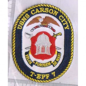 custom made usns carson city embroidery patch
