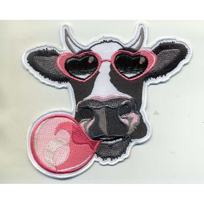 Trending Products Indian Metallic Thread Embroidery Patch - moo-cow – Printemb