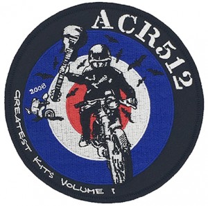 Cartoon acr 512 logo adhesive embroidery patch