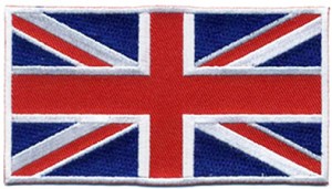 UK -union  flag logo adhesave embroidery patches
