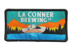 black brownfunny cartoon patch manufacturer la conner brewing logo woven  patches