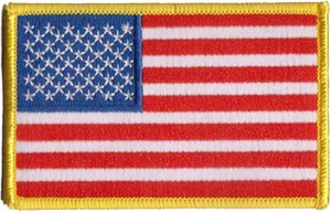China heat seal  American flag  cartoon sew holes embroidery patches supplier