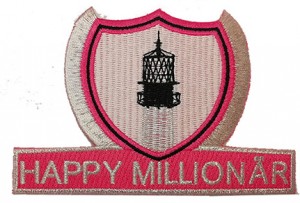 custom  happy milliona logo heat seal embroidery chenille patch suppliers