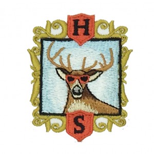 decorative clothing  deer head denim leather embroidery patch