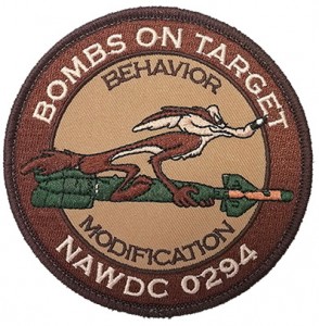 High quality line logo bombs on target embroidery patch