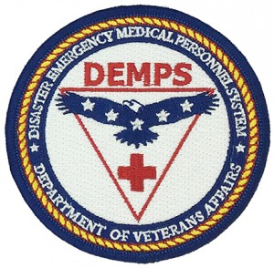 custom made  demps logo flocking  embroidery patch