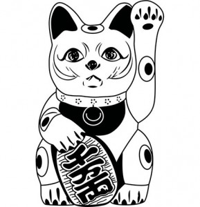 vector sevice jpg to cdr sample logo fortune cat