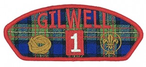 half round Iron on  gilwell  3d logo silicone embroidery patch