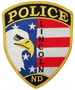 laser cut heat seal  police lincoln sports embroidery patch