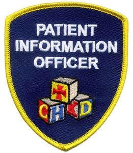 Custom made  patient information officer  embroidery patch