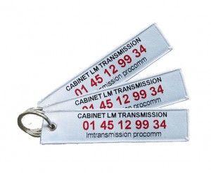 Promotional  cabinet lm transmission woven keychain