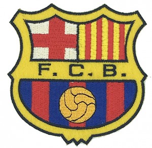 fcb logo small sew on or Iron on  school embroidery Patches