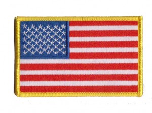 Custom made  USA flag embroidery patch