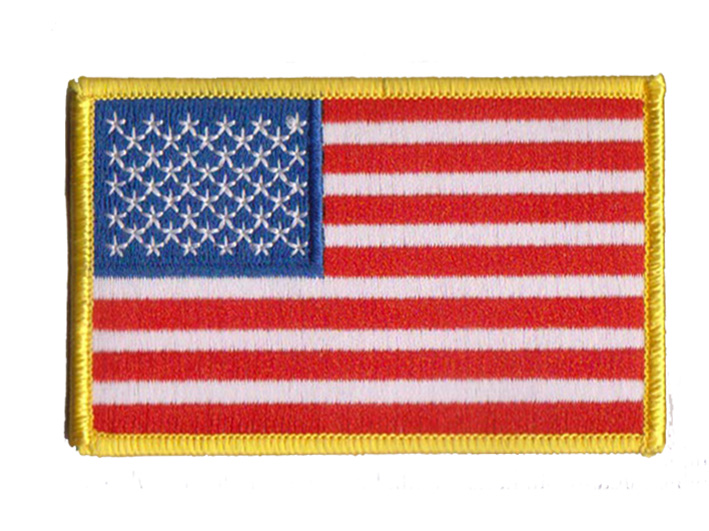 Custom made  USA flag embroidery patch Featured Image