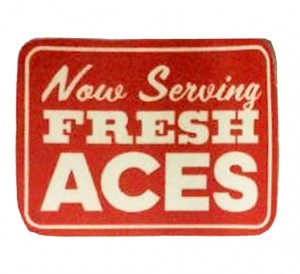 aces logo heat seal transfer sublimation patch
