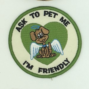 custom made ask to pet me logo embroidery patch