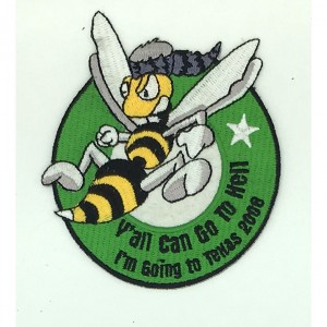 custom made bee embroidery patch