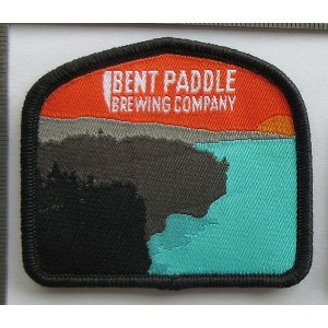 custom made bent paddle woven patch
