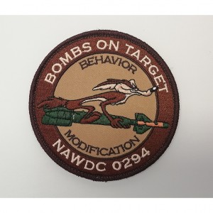 custom made bombs on target logo embroidery patch