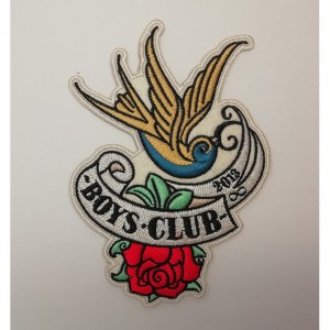 custom made boys club logo embroidery patch