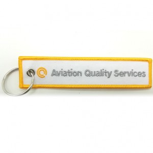 custom woven keychain with logo manufacturer