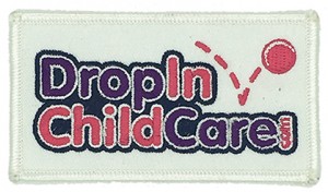 Custom made  dropin child care logo embroidery patch