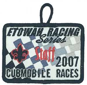 custom made etowan racing series cubmobile races staff logo embroidery patch