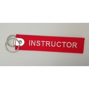 instructor letter embroidery  keychain