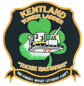 Custom made kentland logo embroidery patch