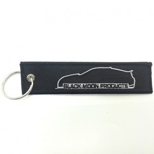 black mood products letter embroidery keychain