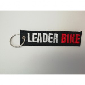 leader bike logo letter embroidery keychain