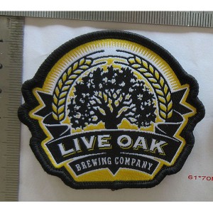 custom made live oak logo embroidery patch