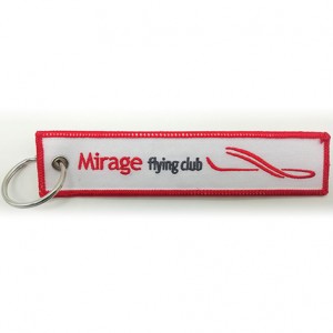 made mirage flying club  embroidery  keychain