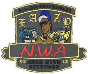 custom made nwa eazd logo embroidery patch