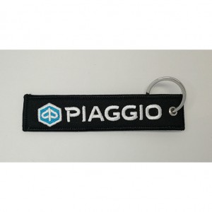 piaggio letter embroidery keychain