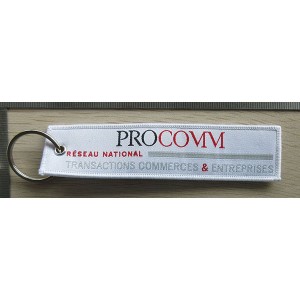 custom made procomm woven keychain