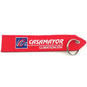 wholesale cheap remove before flight embroidery keychain
