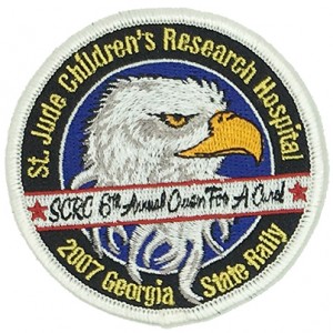 custom made st.-jude-children’s-research-hospital-scrc-logo embroidery patch