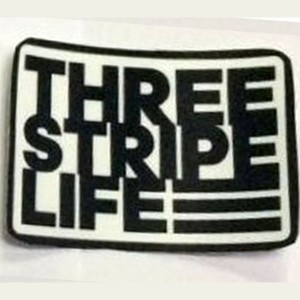 custom made three stripe life sublimation patch