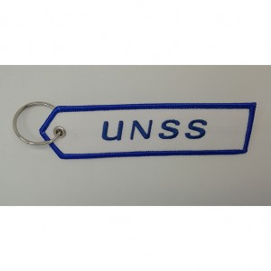 custom unss letter embroidery keychain