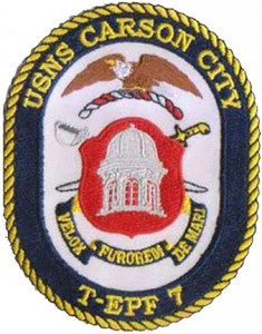 Custom made  usns carson city logo embroidery patch