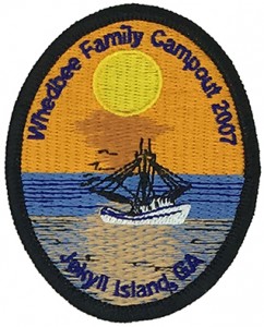 Custom made  whedbee family logo embroidery patch