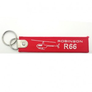 wholesale  robinson r66 embroidery keychain with metal ring