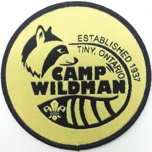 camp wildman logo woven patches